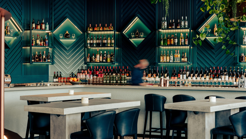 azteca's geometric green bar area