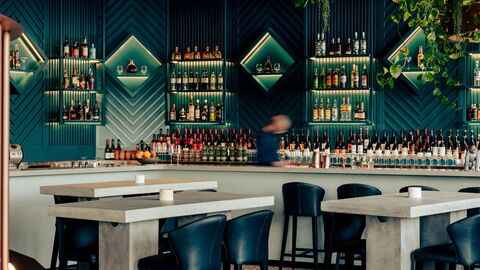 azteca's geometric green bar area