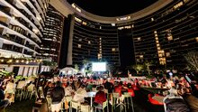 an outdoor cinema
