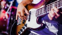 a guitar being played